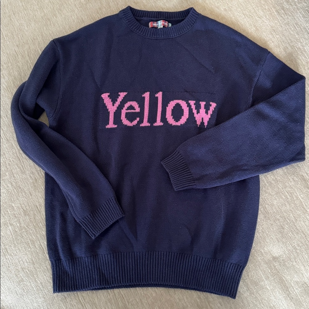 Urban Outfitters ‘Yellow’ Knitted Jumper Crew Neck Sweater Size S